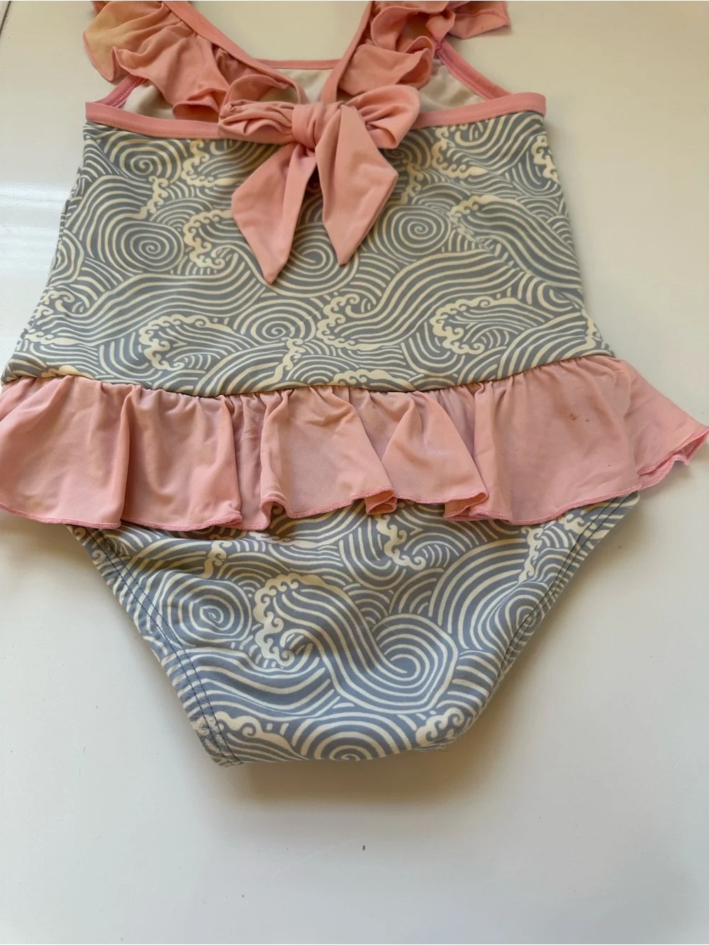 The Beaufort Bonnet Company 3T Bowhicket Swimsuit Grandmillennial Esque Waves